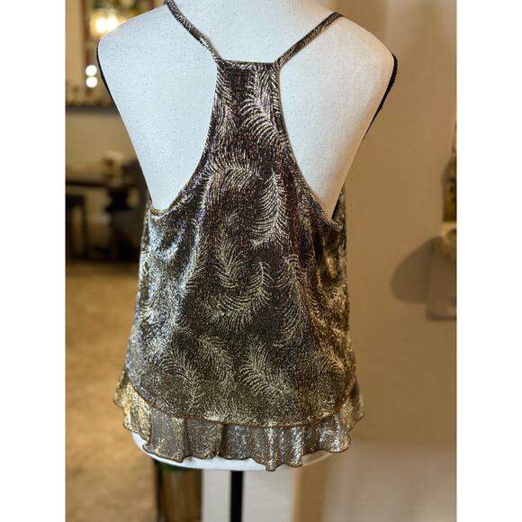 Olive Tree Black/Gold Layered Tank Size Large 8-10 - Picture 2 of 5